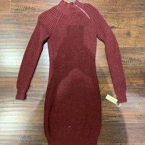 Burgundy Sweater Dress